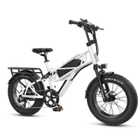 HKM-883859 All-Terrain 1200W Electric Fat Tire Bike for Adults, 48V 20Ah Battery, 7 Speed, Hydraulic Disc Brakes, 20" Wheels