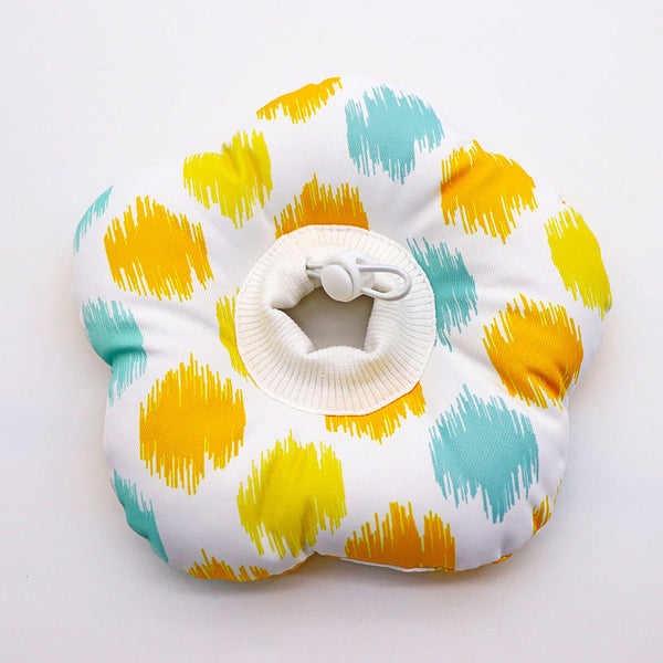HKM-8838845 Soft Flower Circle Pet Bed for Cats and Small Dogs - Micro-Waterproof Fabric, Available in Yellow, Purple, and Pink