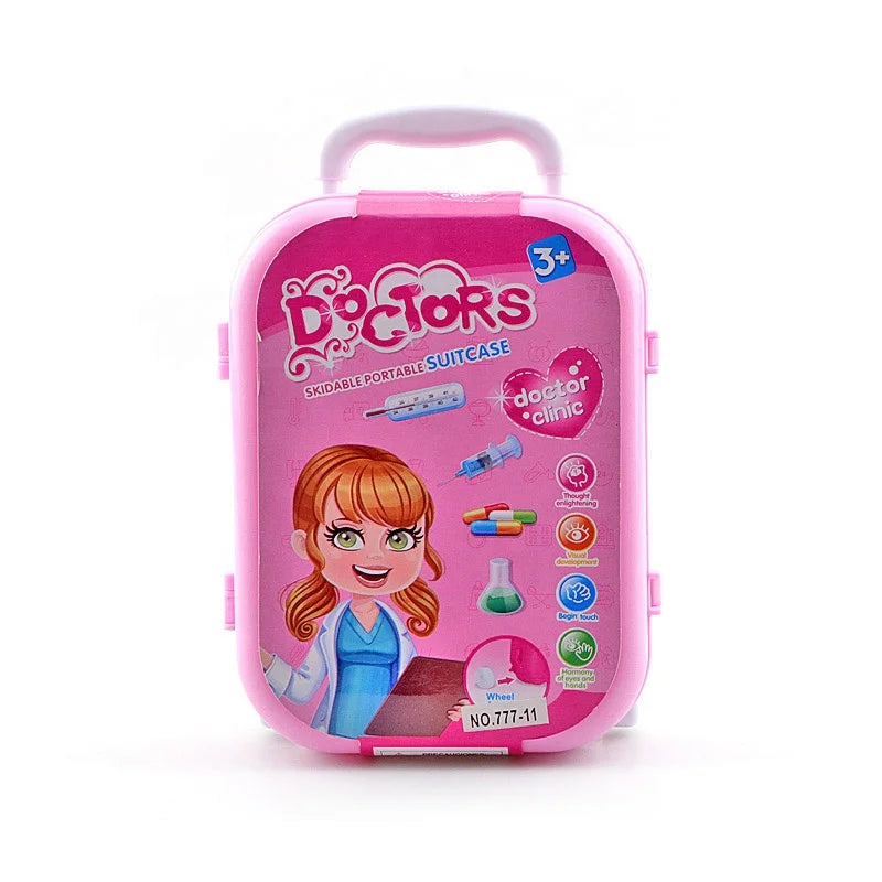 HKM-884051 Kids Doctor Medical Play Set with Trolley Bag - Pretend Tools for Role Playing Hospital Fun