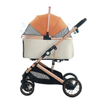 HKM-884051 Pet Stroller with Rubber Wheels for Cats and Dogs – Foldable Design for Easy Transport and Storage