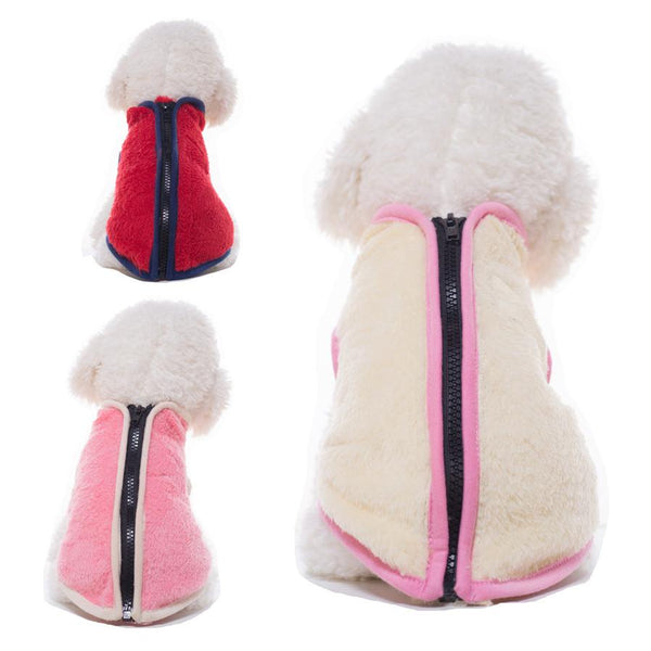 HKM-884115 High Neck Zipper Cotton Vest for Pets - Casual Comfort in Stylish Design
