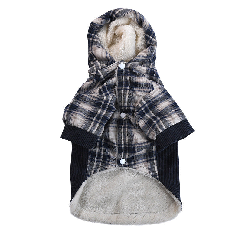 HKM-8841277 Cozy Cotton Cashmere Coat for Small Dogs - Teddy VIP Pomeranian Style