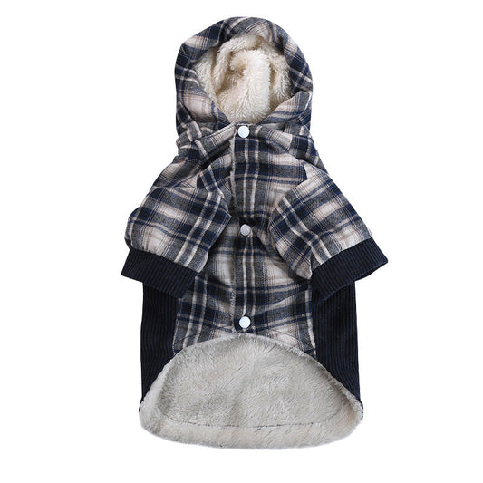 HKM-8841277 Cozy Cotton Cashmere Coat for Small Dogs - Teddy VIP Pomeranian Style