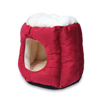 HKM-8841661 Cotton Semi-Enclosed Cat Tent Nest for Cozy Pet Comfort - Size S & L Available