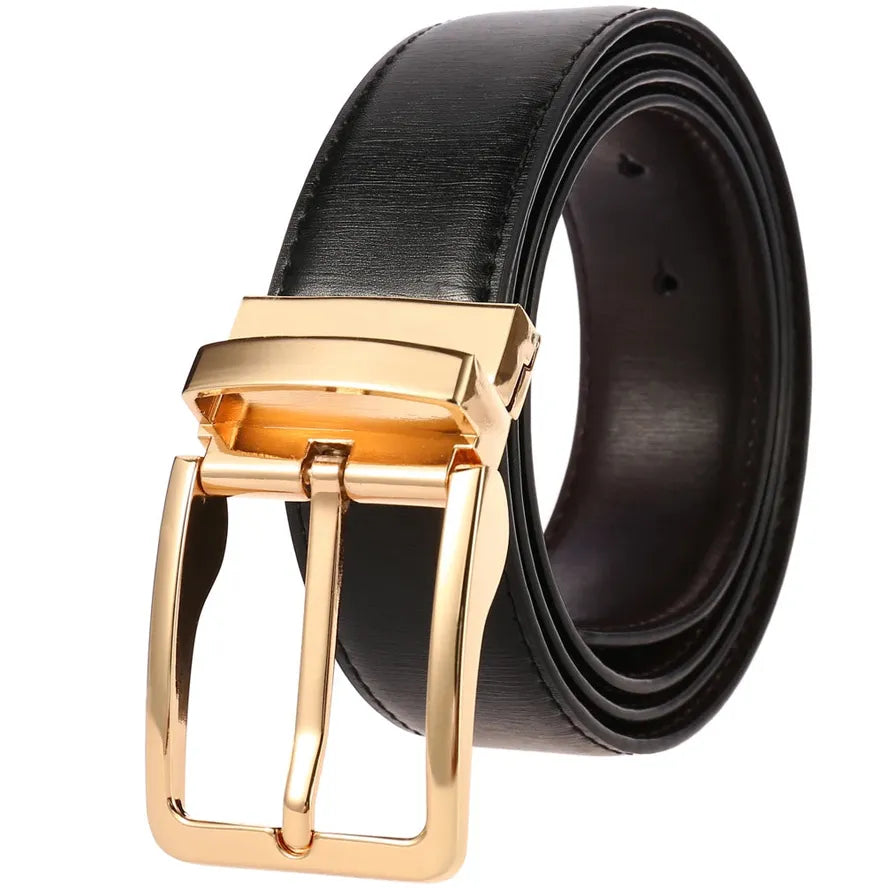 HKM-884243 Classic Vintage Leather Pin Buckle Man Belt - Model ZK707-2