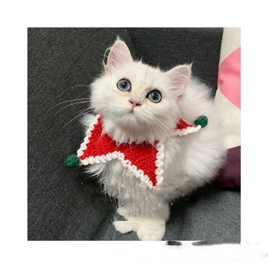 HKM-884243 Pet Cat DogChristmas Wool Knitted Collar