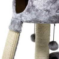 HKM-8842813 Gray Cat Climbing Frame with Scratch Board and Ball - Simple Style, Medium and Large Pets
