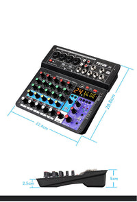 HKM-884371 Bluetooth Sound Card Mixer with Multi-Channel Input and Professional Effects