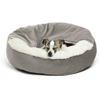 HKM-884371 Classic Suede & Plush Cat and Dog Nest Cover, Machine Washable, 60x60x18cm