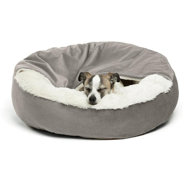 HKM-884371 Classic Suede & Plush Cat and Dog Nest Cover, Machine Washable, 60x60x18cm