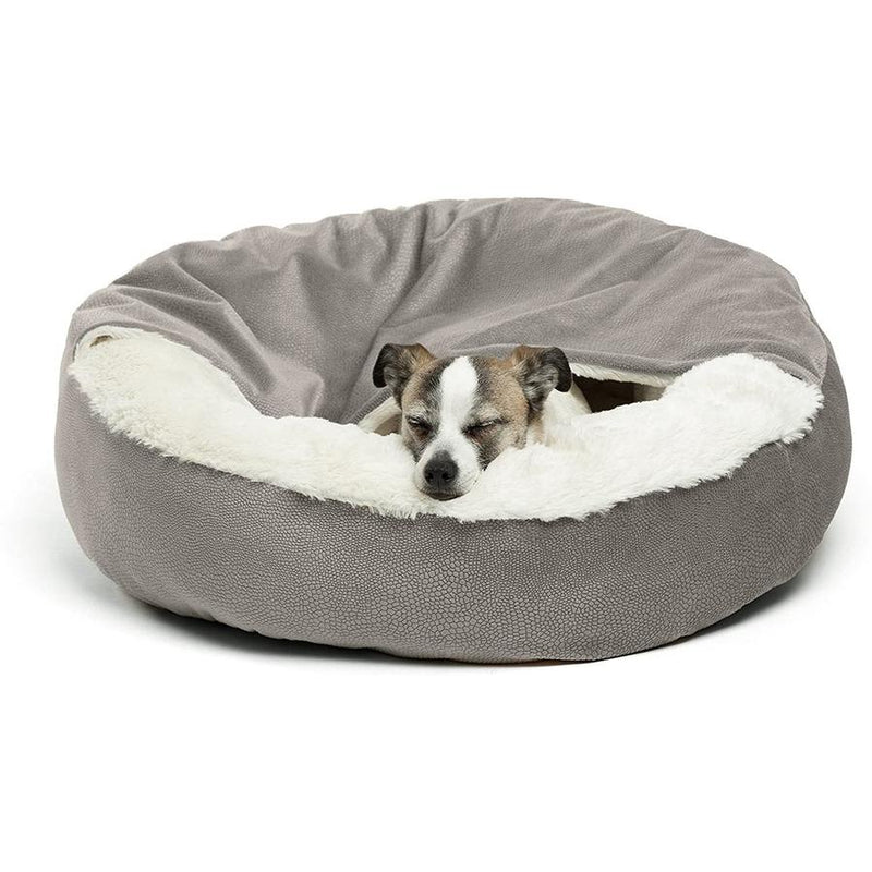 HKM-884371 Classic Suede & Plush Cat and Dog Nest Cover, Machine Washable, 60x60x18cm