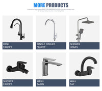 HKM-884563 3-Way Handheld Shower Head in Black ABS with Stop Button for Bathroom Use