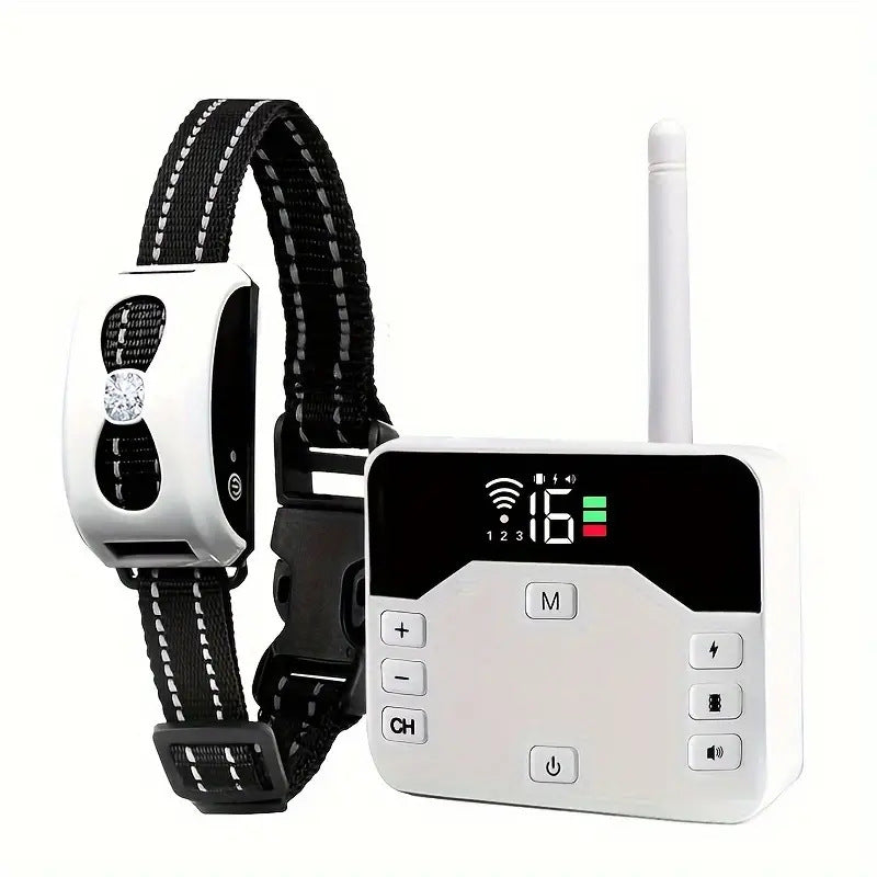 HKM-8845885 Rechargeable Waterproof Electronic Dog Trainer with Remote Control and Bark Stopper