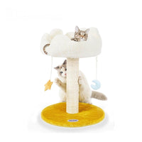 HKM-8846653 Wooden Integrated Cat Climbing Frame with Flower Cat Nest - 43x33x50CM