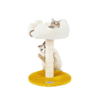 HKM-8846653 Wooden Integrated Cat Climbing Frame with Flower Cat Nest - 43x33x50CM