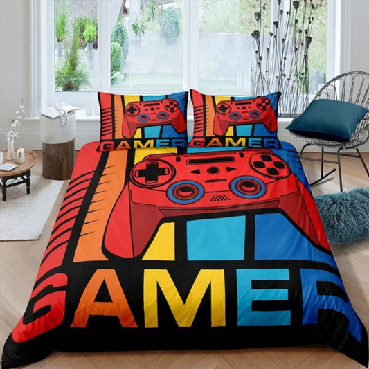 HKM-884691 3D Digital Printing Cartoon Duvet Cover Set - Polyester Cotton Blend, Multiple Sizes Available