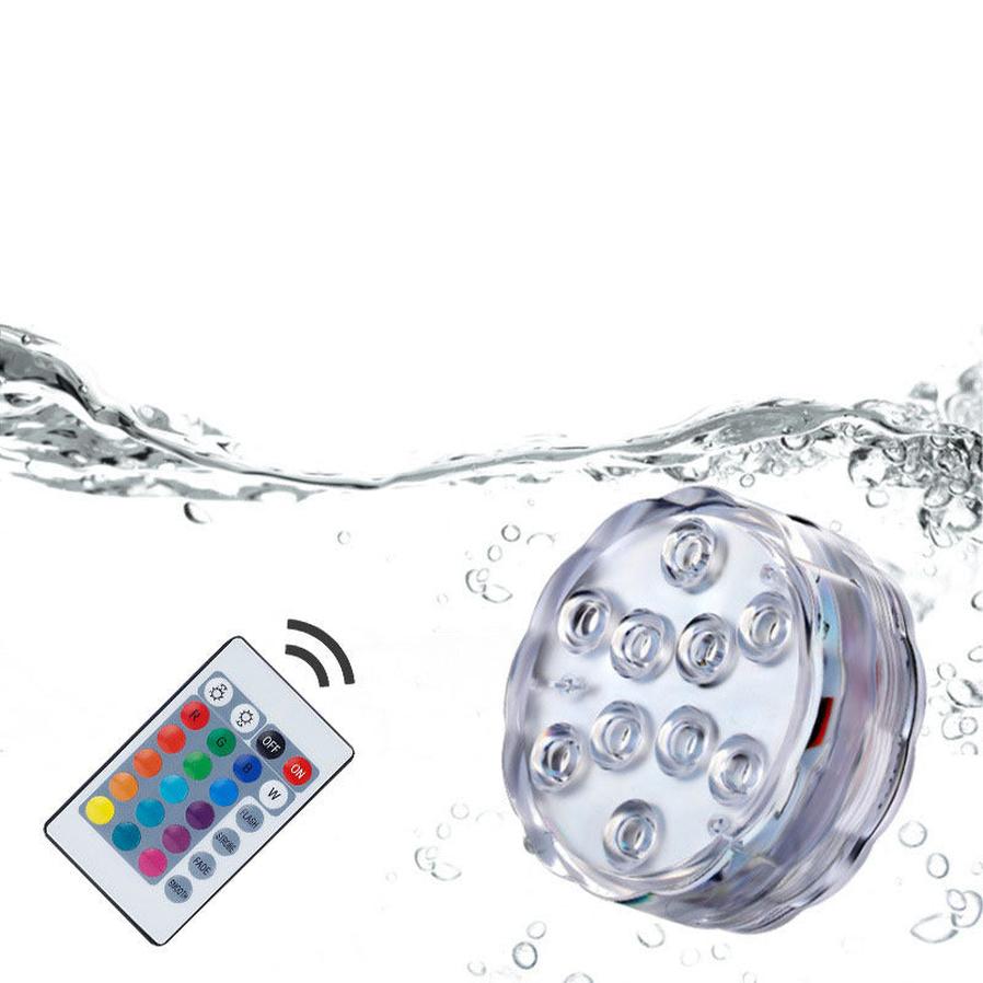 HKM-884755 Submersible Remote Control LED Diving Light for Water Features and Decor