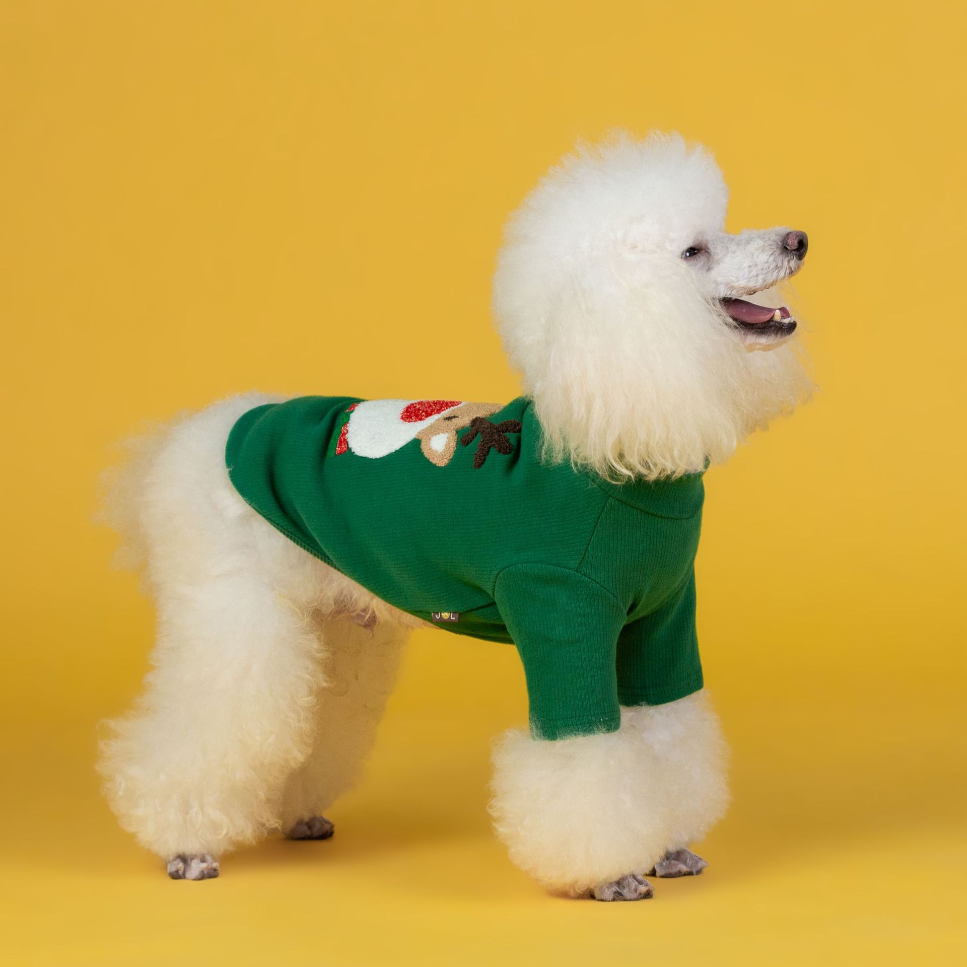 HKM-8847677 Cozy Cotton Puppy Sweater for Autumn and Winter – Available in Red and Green, Sizes XS-3XL