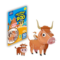 HKM-884819 3D Cardboard Animal Model Puzzle - DIY Educational Early Learning Toy for Creative Play