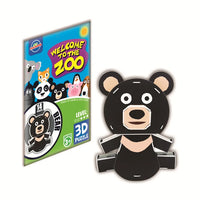 HKM-884819 3D Cardboard Animal Model Puzzle - DIY Educational Early Learning Toy for Creative Play