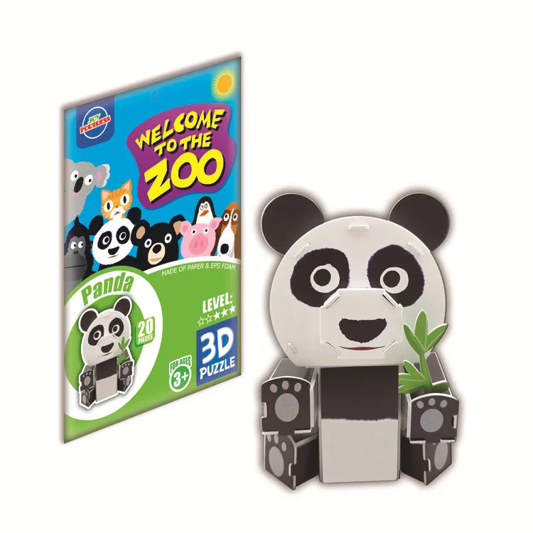 HKM-884819 3D Cardboard Animal Model Puzzle - DIY Educational Early Learning Toy for Creative Play