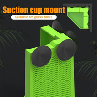 HKM-8848573 Corner Reptile Feeder Box with Suction Cups for Climbing Pets - Ideal for Bearded Dragons, Lizards, and Geckos