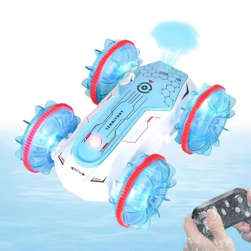 HKM-884947 Amphibious 4x4 Remote Control Car with Lights and Gesture Control, Multi-Terrain 360 Degree Rotation