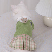HKM-8849981 Charming Princess Style Dress for Female Pets - Available in Pink and Green
