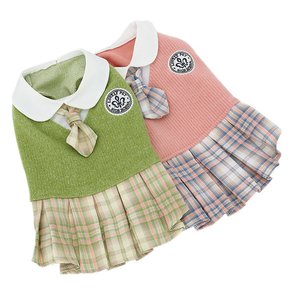 HKM-8849981 Charming Princess Style Dress for Female Pets - Available in Pink and Green