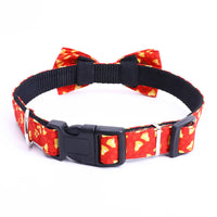 HKM-8850365 Large Christmas Dog Collar with Bow in Multiple Sizes - Polyester Material