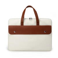HKM-885075 15.6-Inch PU Leather Tote Briefcase for Women - Large Capacity Business Laptop Bag