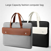 HKM-885075 15.6-Inch PU Leather Tote Briefcase for Women - Large Capacity Business Laptop Bag