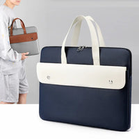 HKM-885075 15.6-Inch PU Leather Tote Briefcase for Women - Large Capacity Business Laptop Bag