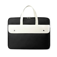 HKM-885075 15.6-Inch PU Leather Tote Briefcase for Women - Large Capacity Business Laptop Bag