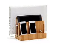 HKM-885395 Bamboo Weaving Solid Wood Mobile Phone Bracket for Home Decoration