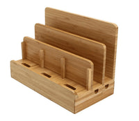 HKM-885395 Bamboo Weaving Solid Wood Mobile Phone Bracket for Home Decoration