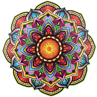 HKM-885395 Mandala Irregular Wooden Puzzle for Ages 7-14 – Fun and Engaging Learning Toy