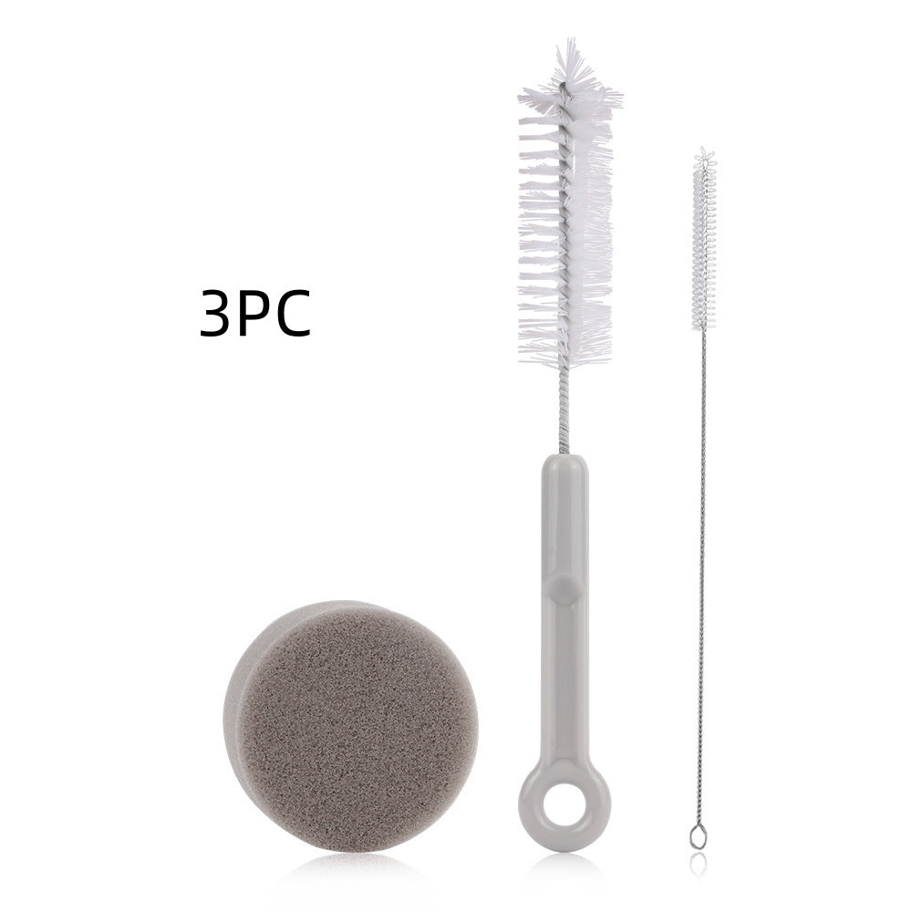 HKM-8854205 Cylindrical Stainless Steel Pet Water Dispenser with Cleaning Brush Set