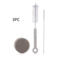 HKM-8854205 Cylindrical Stainless Steel Pet Water Dispenser with Cleaning Brush Set