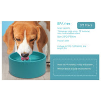 HKM-8854333 Pet Heating Bowl - Non-Slip Anti-Fall Design, 3L Capacity, Available in Multiple Colors
