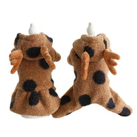 HKM-8854717 Polka Dot Elk Design Pet Clothing for Cats and Dogs in Multiple Sizes