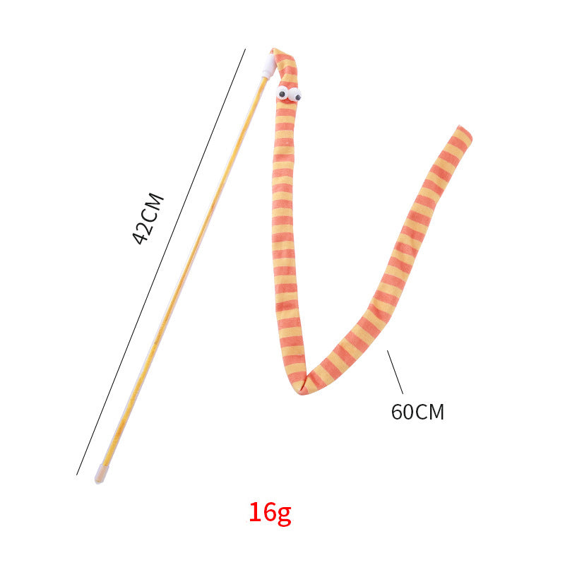 HKM-8855613 Interactive Plush Cat Teaser Wand with Colorful Design for Fun Playtime