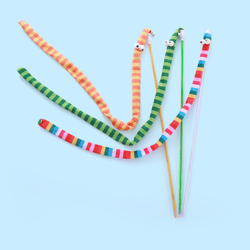 HKM-8855613 Interactive Plush Cat Teaser Wand with Colorful Design for Fun Playtime
