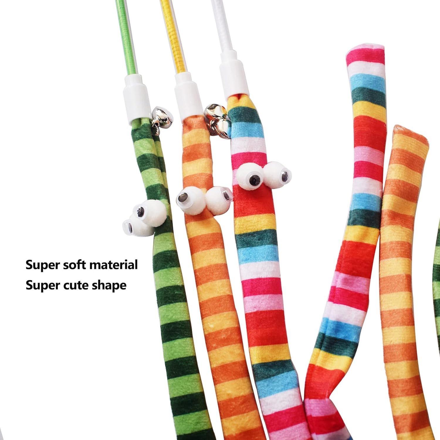 HKM-8855613 Interactive Plush Cat Teaser Wand with Colorful Design for Fun Playtime
