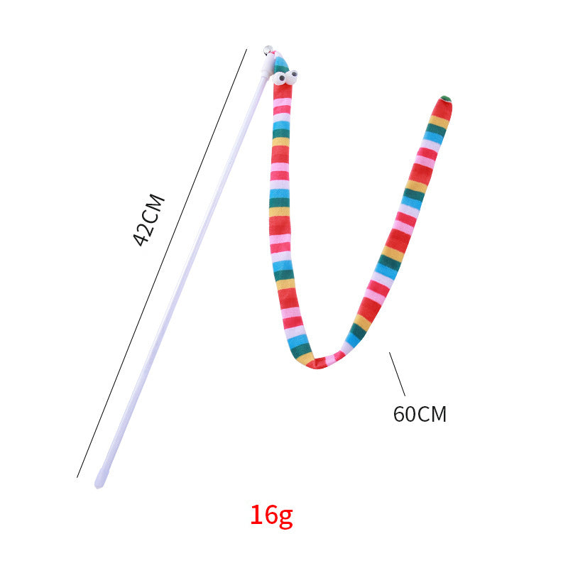 HKM-8855613 Interactive Plush Cat Teaser Wand with Colorful Design for Fun Playtime