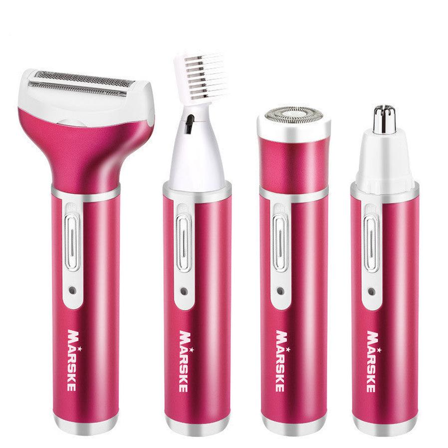 HKM-885587 Rechargeable Electric Hair Removal Shaver for Women's Eyebrows - Water Washable, Aluminum Design