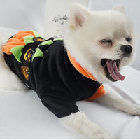 HKM-8856509 Casual Halloween Pet Jacket in Devil Pumpkin Design - Available in Multiple Sizes