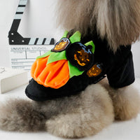 HKM-8856509 Casual Halloween Pet Jacket in Devil Pumpkin Design - Available in Multiple Sizes
