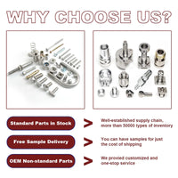 HKM-885715 M12 SS316 Drop-In Anchor Bolt Fastener with Nut and Washer Fitting