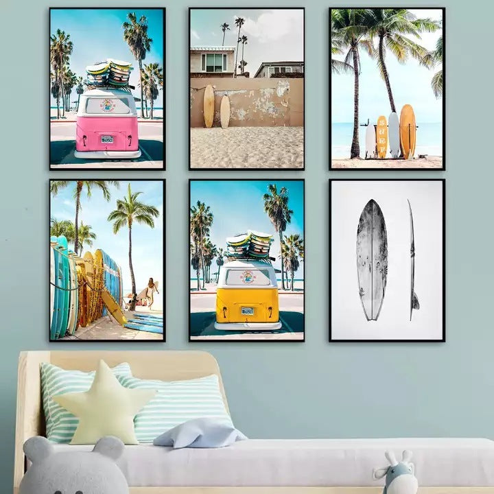 HKM-885779 Seaside Landscape Canvas Art for Living Room and Bedroom Decor